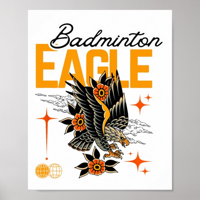 Affiche Aigle de Badminton (Devant)