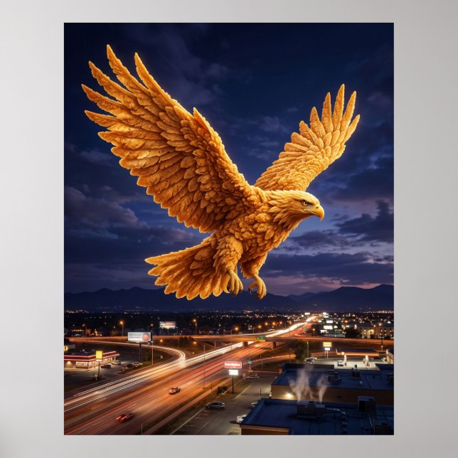 Affiche Aigle de poulet frit (Devant)