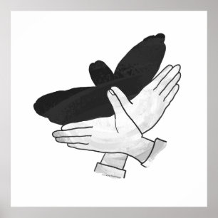 Affiche Aigle de silhouette