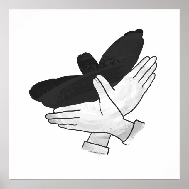 Affiche Aigle de silhouette (Devant)