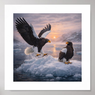 Affiche Aigle de Steller (Haliaeetus pelagicus) –