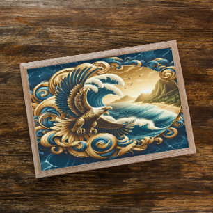 Affiche Aigle Majestueux survolant l'eau