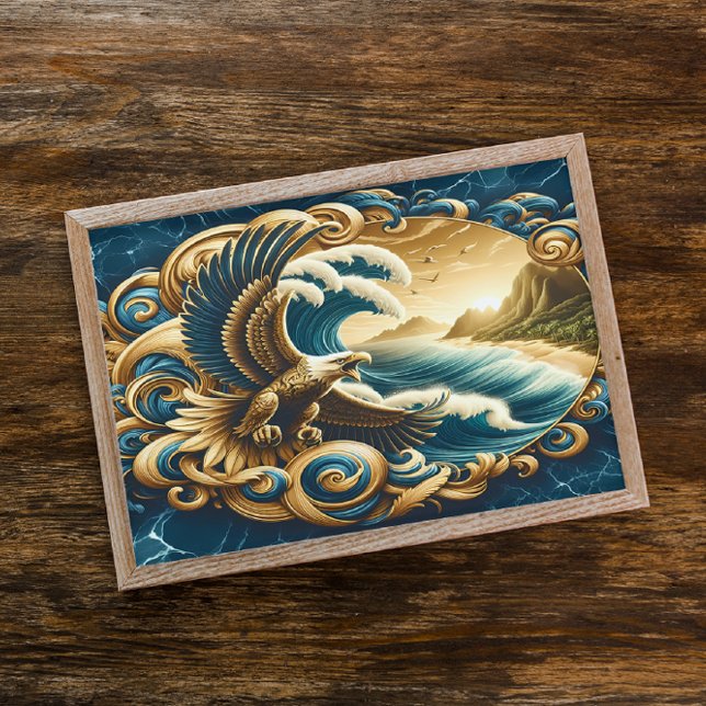 Affiche Aigle Majestueux survolant l'eau (Créateur téléchargé)