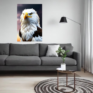 Affiche Aigle mignon et adorable Art AI