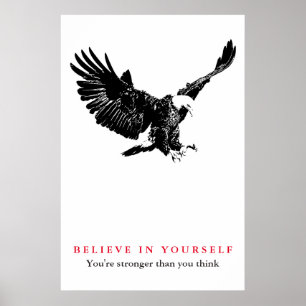 Affiche Aigle Motivation Confiance Croyez en vous-même