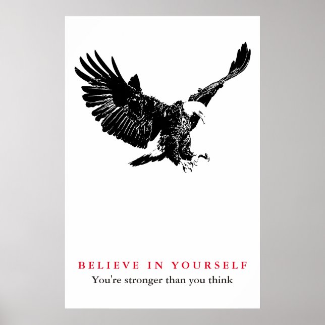 Affiche Aigle Motivation Confiance Croyez en vous-même (Devant)