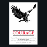 Affiche Aigle Motivational Courage Pop Art Inspiration<br><div class="desc">Freedom & Courage Motivational Eagles Images - Fearsome Patriotic Eagle - Pop Art Syle American Eagle Landing Image - Sephia Brown Tones Watercolor Effet American Bald Eagle - Fearless American Bald Eagle : Flying American Eagle Pictures - L'aigle chauve est l'oiseau national et le symbole des États-Unis.</div>