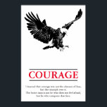 Affiche Aigle Motivational Courage Pop Art Inspiration<br><div class="desc">Freedom & Courage Motivational Eagles Images - Fearsome Patriotic Eagle - Pop Art Syle American Eagle Landing Image - Sephia Brown Tones Watercolor Effet American Bald Eagle - Fearless American Bald Eagle : Flying American Eagle Pictures - L'aigle chauve est l'oiseau national et le symbole des États-Unis.</div>