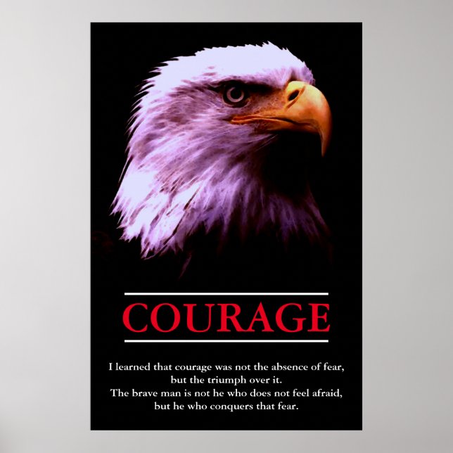 Affiche Aigle Motivational Courage Pop Art Inspiration (Devant)