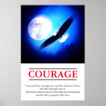 Affiche Aigle Motivational Courage Pop Art Inspiration<br><div class="desc">Liberté et courage Motivational Eagles Images - Fearsome Patriotic Eagle - Pop Art Syle American Eagle Landing Image</div>