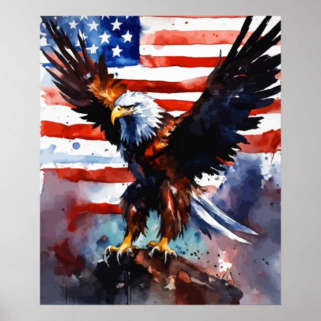 Affiche Aigle patriotique | USA | (Devant)