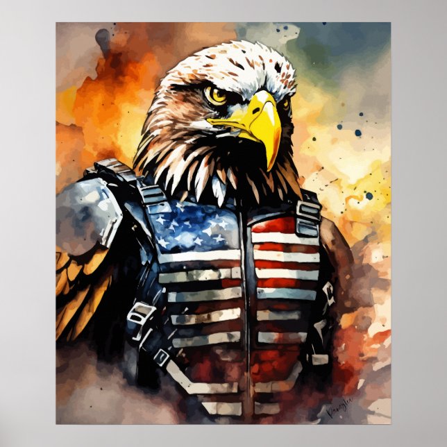Affiche Aigle patriotique | USA | Armée américaine (Devant)