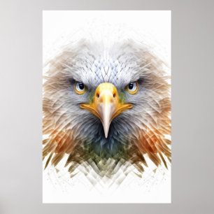 Affiche Aigle Portrait animal Nature Peinture faunique