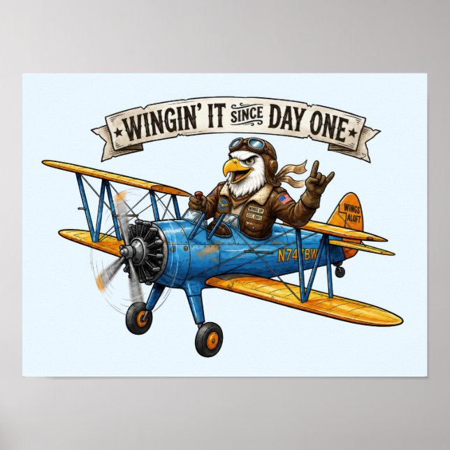 Affiche Aigle qui improvise (Devant)