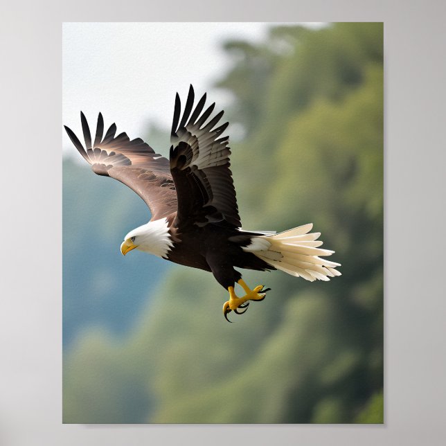 Affiche Aigle qui s'envole dans le ciel (Devant)