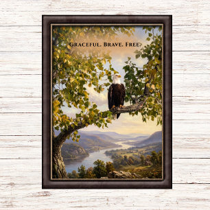 Affiche Aigle royal gracieux courageux libre Fierté améric