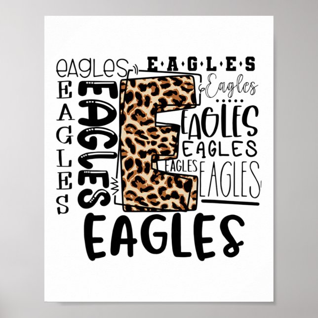 Affiche Aigles École Mascotte Léopard Écossais - Ck À l'éc (Devant)