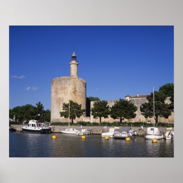 Affiche Aigues Mortes, canal du Rhône et de Sète, Gard, (Devant)