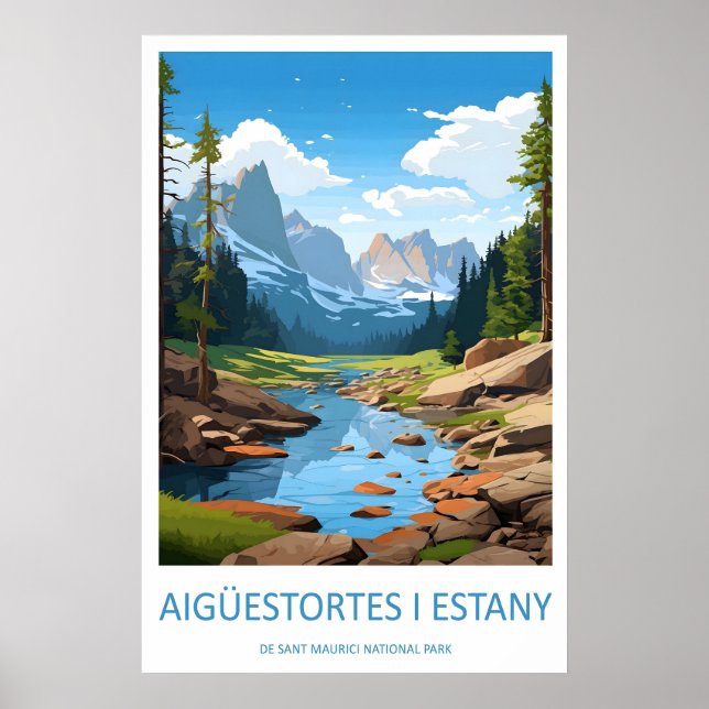 Affiche Aigüestortes I De Sant Park Estany Maurici (Devant)