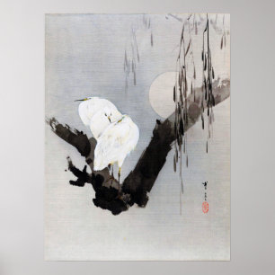 Affiche Aiguilles dans un arbre la nuit, Watanabe Seitei