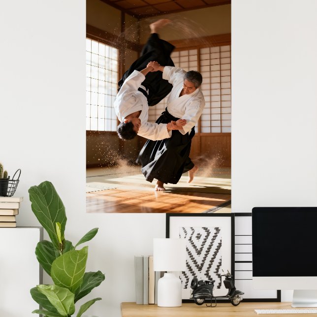 Affiche Aikido japonais (Bureau à domicile)