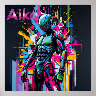 Affiche AiKo Graphisme Grunge #2
