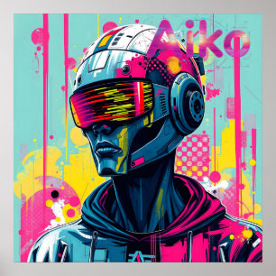 Affiche AiKo Grunge Graphique #3
