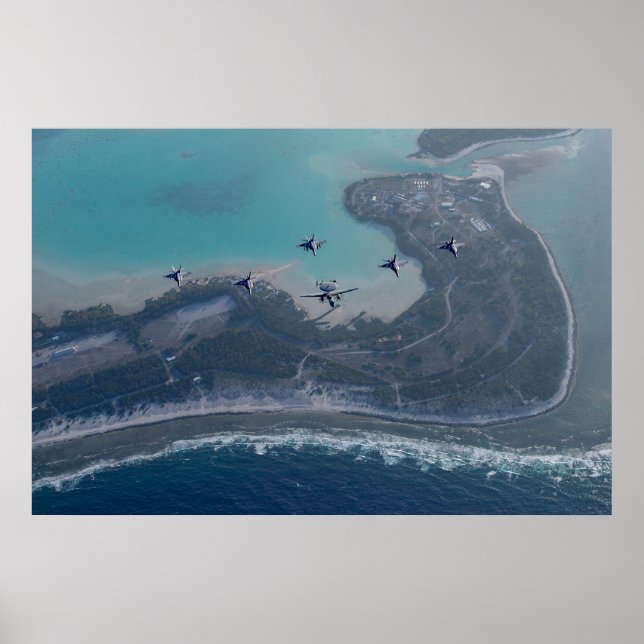 Affiche Aile aérienne 17 au-dessus de l'île Wake (Devant)