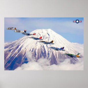 AFFICHE AILE AÉRIENNE DU TRANSPORTEUR D'AÉRONEF AMÉRICAIN