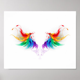 Affiche Ailes arc-en-ciel moelleuses