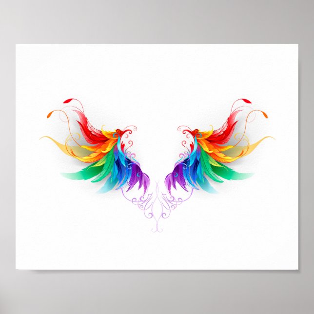 Affiche Ailes arc-en-ciel moelleuses (Devant)