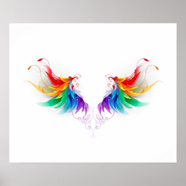 Affiche Ailes arc-en-ciel moelleuses (Devant)