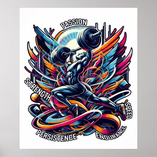 Affiche Ailes de force Passion puissance et persistance (Devant)
