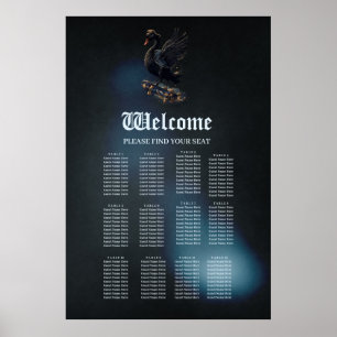 Affiche Ailes de liberté le cygne noir sur le skateboard.