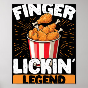 Affiche Ailes de poulet légendaire Fried Chicken Finger Li