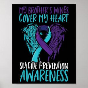 Affiche Ailes de sensibilisation au suicide & Ribbon S