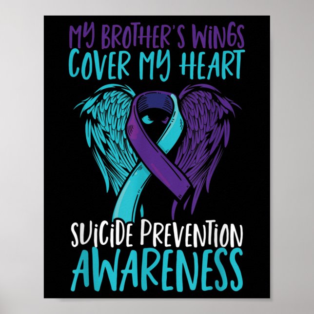 Affiche Ailes de sensibilisation au suicide &amp; Ribbon S (Devant)