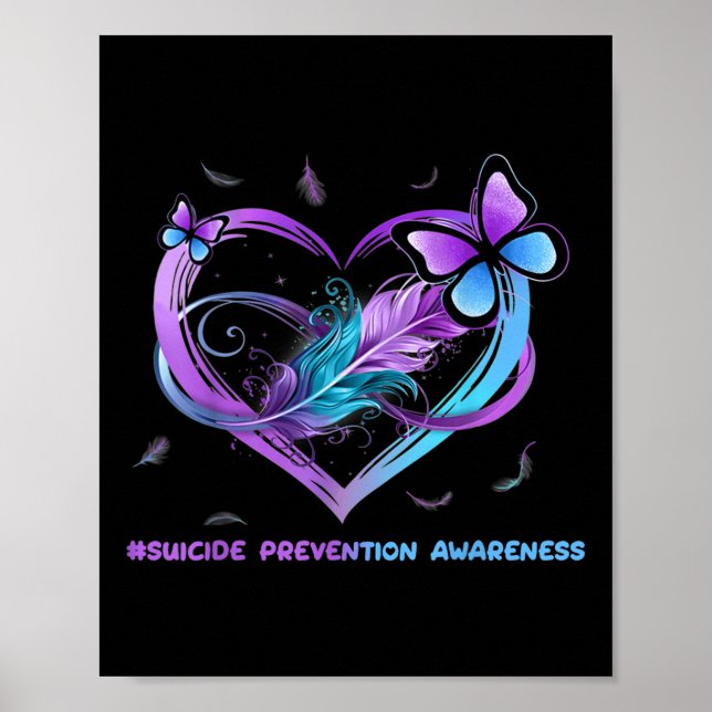 Affiche Ailes de sensibilisation au suicide Ange Ruban, Su (Devant)