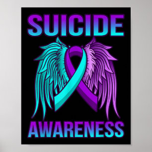 Affiche Ailes de sensibilisation au suicide mignon Bon sou