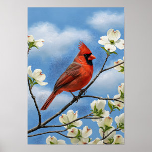 Affiche Ailes rouges et pétales blancs