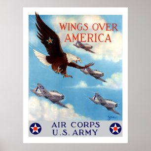 Affiche Ailes sur l'Amérique — Air Corps