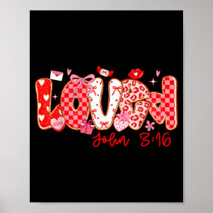 Affiche Aima Jean 3 16 Cœur Saint-Valentin Arc Bible Chr