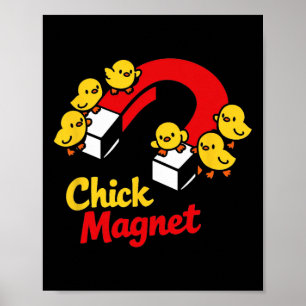 Affiche Aimant Poussin de Pâques Blague de Poulet Drôle Gr