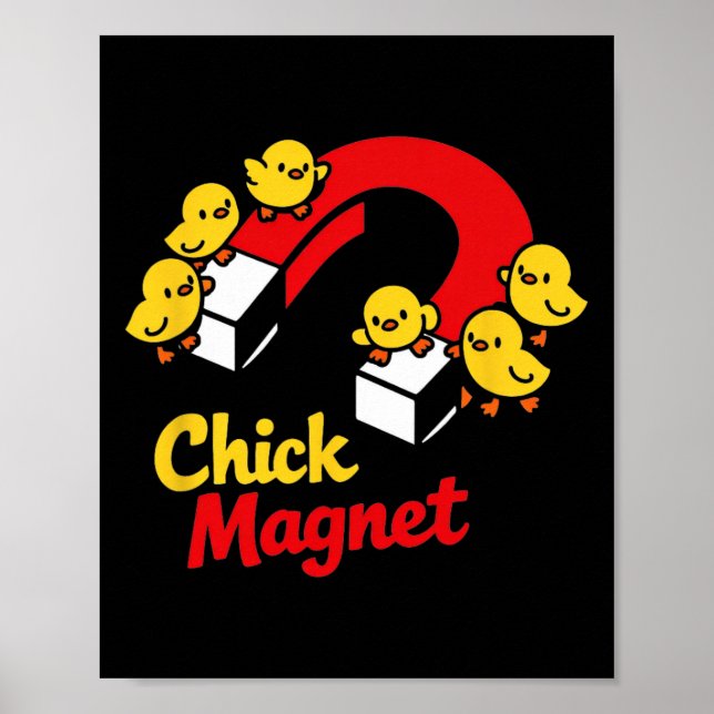 Affiche Aimant Poussin de Pâques Blague de Poulet Drôle Gr (Devant)
