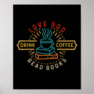 Affiche Aime Dieu Bois du Café Lis des Livres Amoureux Vin