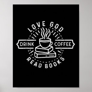 Affiche Aime Dieu Bois du Café Lis des Livres Amoureux Vin