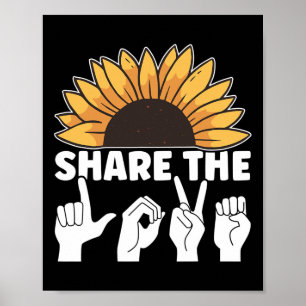 Affiche Aimer Asl American Sign Language Awareness Asl