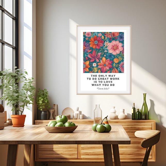 Affiche Aimer ce que vous faites Sagesse Motivational Post (Love What You Do Wisdom Motivational Poster)