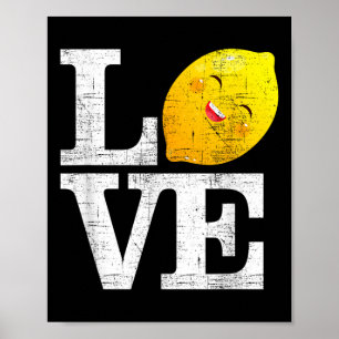 Affiche Aimer Joyeux citron frais Citron d'été Lemonade