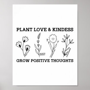 Affiche Aimer La gentillesse Cultiver Des Pensées Positive